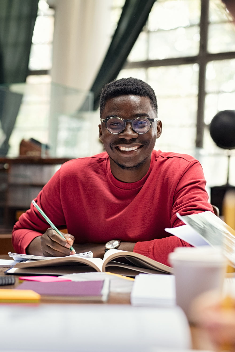 Student smiling while using Kalabash
