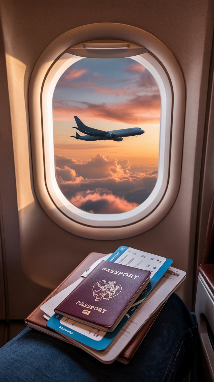 Airplane view from an aircraft window